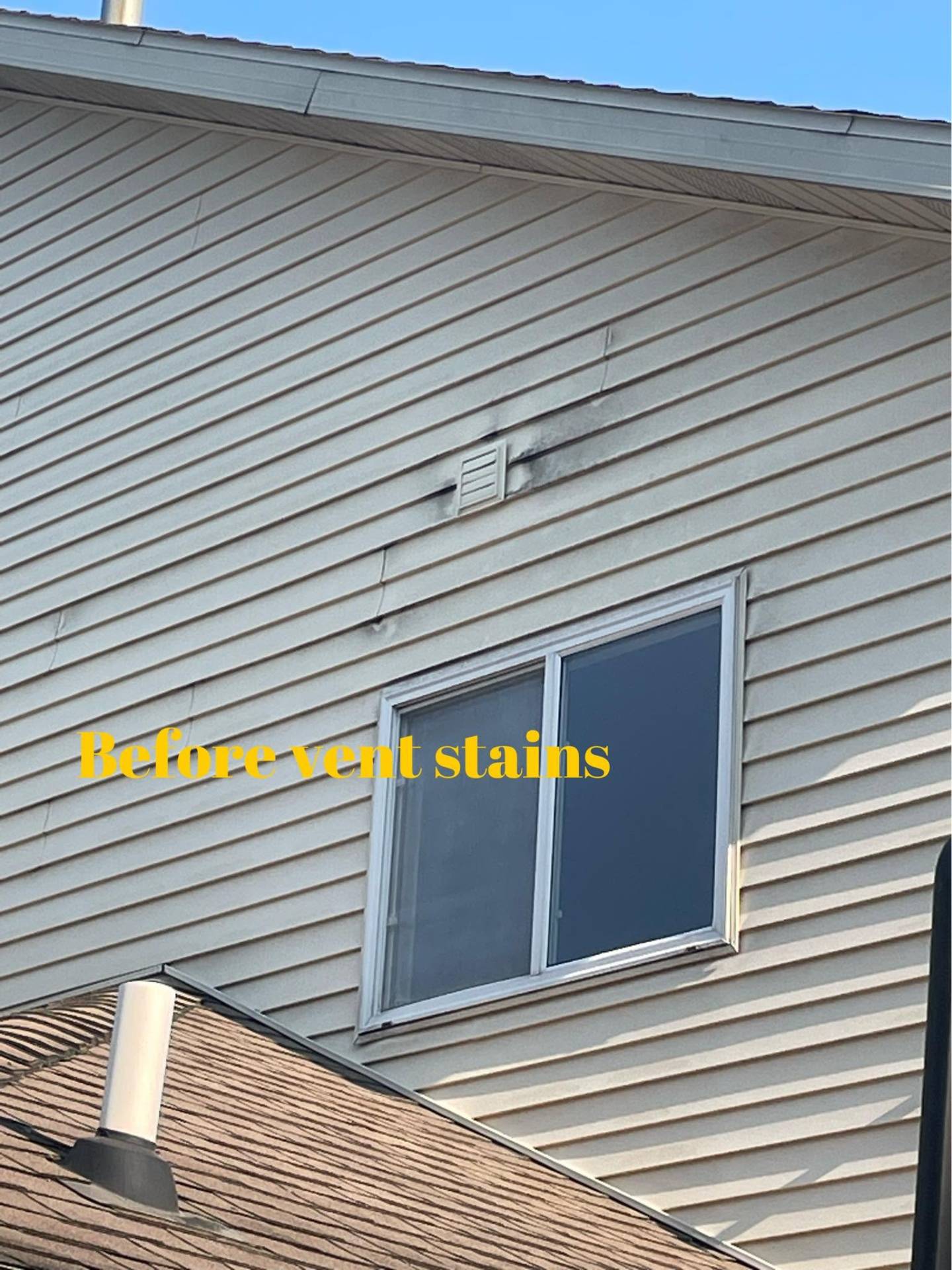 Vent stains — before
