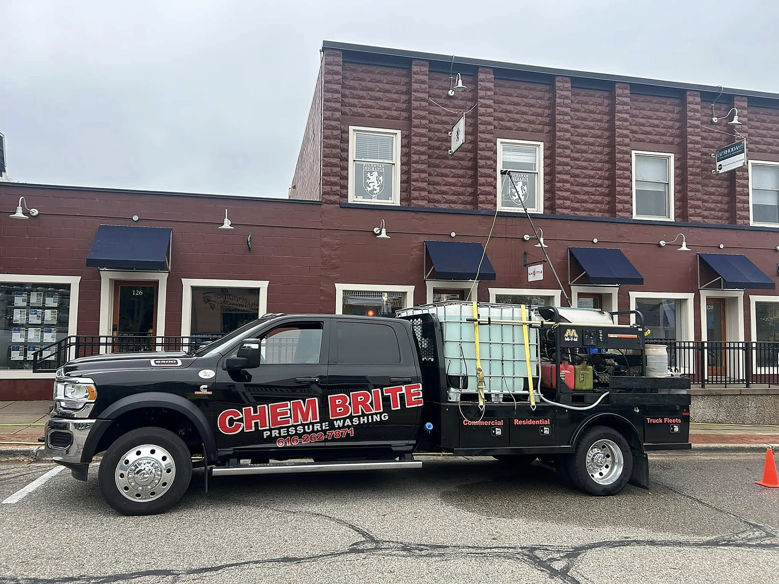 Chem Brite pressure washing truck